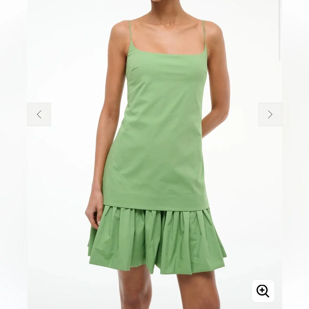 staud ari mini dress Staud Ari Poplin Drop-Waist Minidress